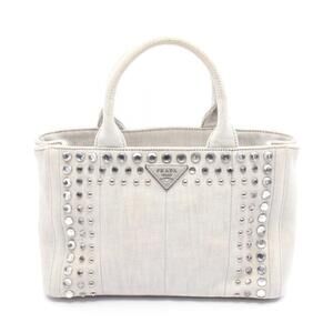 Prada Canapa Tote Bag Denim Gray